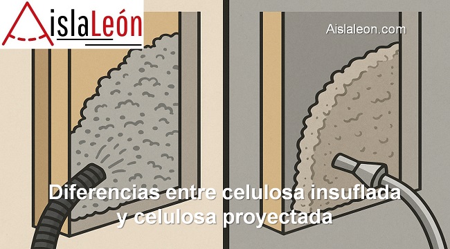 diferencias entre celulosa insuflada y proyectada