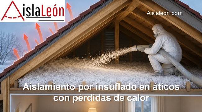 Aislamiento por insuflado en áticos con pérdidas de calor
